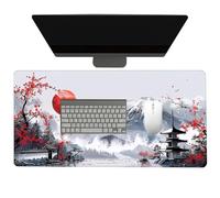 Desk Mousepad - Decorative Keyboard Mat, Extended Office Surfce | Large Chinese Style M0use Pad for Laptop Table Setup Studying Working Gamng Area Computer Gamng Setup