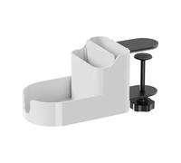 Desk Mug Mount, Clip on Holder, Adjustable Clamp Sweet with Secure Base, Anti Slip Drinking Stand, Polymer Bracket with Space Saving Tight Grip, Beverage Station for Dining Room 14.5x9x3.5cm