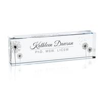 Desk Name Plate Personalised - Custom Office Gifts, Desk Ornamental Accessories,Promotion Gift for Colleagues, Employees, Daughters, Bosses and Teachers(Rose)