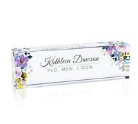 Desk Name Plate Personalised - Custom Office Gifts, Desk Ornamental Accessories,Promotion Gift for Colleagues, Employees, Daughters, Bosses and Teachers(Rose)
