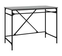 (grey sonoma) vidaXL Desk Office Computer Desk Writing Desk Table Engineered Wood and Iron