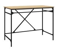 vidaXL Desk Sonoma Oak 100x50x75 cm Engineered Wood and Iron