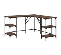 Desk Office Study Writing Computer Table Brown Oak Engineered Wood vidaXL