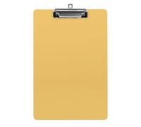 Desk Office Supply Accessories Unisex Fashion Acrylic Clipboard with Low Profile Clip Light Orange