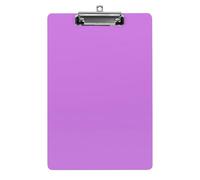 Desk Office Supply Accessories Unisex Fashion Acrylic Clipboard with Low Profile Clip Light Purple