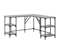 Desk Office Writing Computer Table Grey Sonoma Engineered Wood vidaXL