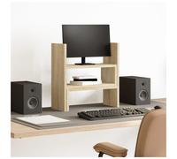 Desk Organiser Adjustable Sonoma Oak 40x17x41cm Engineered Wood Shelf Small Rack