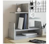 Desk organiser Concrete Grey Engineered Wood 49x20x52.5 cm Compact Shelf forHome