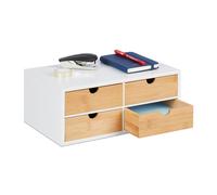 Desk organiser Drawer Storage Box 4 Drawers Natural Material Desk Storage Unit