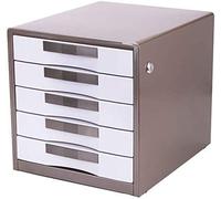 Desk Organiser File Holder, Home Office Desktop File Storage Box Large-capacity Filing Cabinet Five-tier Metal Lockable Five-desktop Drawer Cabinet Desktop Filing Cabinet