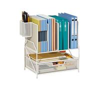 Desk Organiser File Holders Large Capacity Paper Letter Tray with Drawer and Pen Holders Office Supplies for Library Dorm