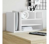 (white) vidaXL Desk Organiser Tray Organiser Office File Organiser Engineered wood
