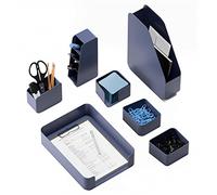 sentisina Desk Organiser with Red Dot Design Award - Premium Pen Holder Made of Recycled Material - Office Organiser for Environmentally Friendly Desk Organiser - Home Office Desk Organiser - Blue