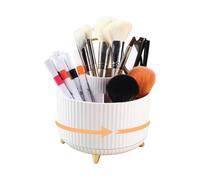 Desk Organisers Pen Holder 360° Rotating Makeup Organiser Stationary Desk Organisers with 5 Compartments Pen Pot for Home Office School Classroom