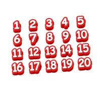 Desk Organization Pencil Caps 1-20 Numbered Silicone Set, Soft Tip Covers for Classroom Writing Supply Storage Numbered Pencil Caps Silicone Tip Covers Classroom Sorting Study Desk Organization Case