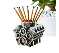 Desk Organizer Penne Motor - V8 Design Crayer Support, Office Penne Container | Decorative Stationery Door for Study Living Room, Modern Office Organization for Pens and Tools