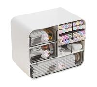 Desk Organizer - Stationary Organizer | Thickened Transparent Desk Objects | Compact Multifunctional Table Top Organizer Shelf Space Saving Storage for Home Office School Artists