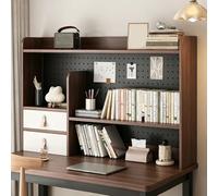 Desk organizer with drawers, desk shelf with pegboard, table shelf for storing office supplies, stationery and books