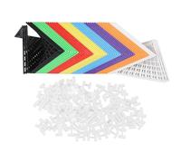 Desk Ornaments 48 Pcs Hyperbolic Building Blocks Educational STEM Toys Infinite Shape Possibilities Boosts Logic Building Tiles for Boys Girls, Gifts for Women Men Adults Friends