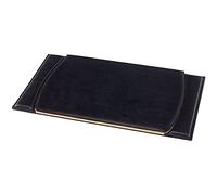 Desk Pad - 100% Full-Grain Leather - Handmade in Italy by Expert Artisans - Elegant, Soft and Durable - Desk Mat, Protects Against Scratches - Black