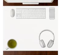 Desk Pad 100 x 106 cm Non Slip Non Slip Writing Pad Spill Resistant Durable Design Ideal Keyboard Mat for Office and Home, White