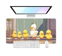 Desk Pad, 32" x 16" XXXL Extended Large Gaming Mouse Pad, Desktop Decor Desk Mat, Men Women Office Supplies and Accessories, Cute Anime Mouse Mat for Laptop & Keyboard, Cute Duck