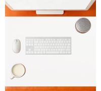 Desk Pad 48 x 70 cm Multifunctional Ultra Thin Laptop Keyboard Mat Easy Clean Ideal Keyboard Mat for Office and Home, White