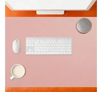 Desk Pad 50 x 65 cm Multifunctional Ultra Thin Laptop Keyboard Mat Easy Clean Ideal Keyboard Mat for Office and Home, Pink