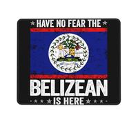 Desk Pad Belizean Is Here Belize Flag Improves Speed And Precision Mouse Pad Stitched Edges Mice Mat For Laptop Work Home 25X30Cm
