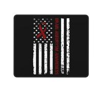 Desk Pad Brain Aneurysm Awareness With Usa Flag Soft Mouse Pad Anti-Slip Rubber Base Mice Mat For Pc Work Laptop 25X30Cm