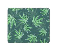 Desk Pad Cannabis Leaves Seamless Pattern Soft Mouse Mat Waterproof Mice Mat For Computer Desk Work 25X30Cm