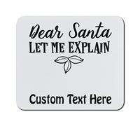 Desk Pad Dear Santa Let Me Explain Flowers Bow Table Pad Work 25x30CM
