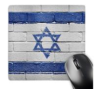 Desk Pad Israel Flag On Brick Wall National Country Improves Speed And Precision Mouse Pad Soft Mouse Mat For Office Computer Pc 25X30Cm