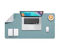 Desk Pad Large, Desk Mat, Extended Mouse Mat, Mouse Pad L, Desk Blotter, DOBAOJIA Laptop Pad Writing Pad for Office/Home, Dual-Side Use PU Leather Waterproof 31.5" X 15.7"(Greyish Green/Grey)