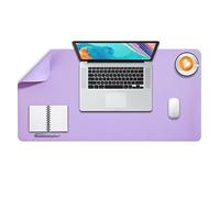 Desk Pad Large, Desk Mat, Extended Mouse Mat, Mouse Pad L, Desk Blotter, DOBAOJIA Laptop Pad Writing Pad for Office/Home, Dual-Side Use PU Leather Waterproof 31.5" X 15.7"(Purple/Purple)