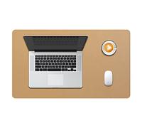 Desk Pad Large, DOBAOJIA Desk Mat, Laptop Mat, Writing Pad, Desk Blotter, Extended Mouse Mat, Large Mouse Pad for Office/Home, PU Leather Waterproof +Suede Non-Slip 23.6" X 13.8" (Khaki)