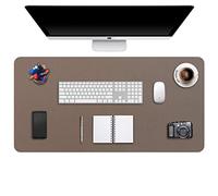Desk Pad Large, DOBAOJIA Desk Mat, Laptop Mat, Writing Pad, Desk Blotter, Extended Mouse Mat, Large Mouse Pad for Office/Home, PU Leather Waterproof +Suede Non-Slip 35.4" X 16.9" (Mud)