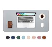 Desk Pad Large, DOBAOJIA Desk Mat, Laptop Mat, Writing Pad, Desk Blotter, Extended Mouse Mat, Large Mouse Pad for Office/Home, PU Leather Waterproof +Suede Non-Slip 27.5" X 13.8" (Grey)
