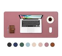 Desk Pad Large, DOBAOJIA Desk Mat, Laptop Mat, Writing Pad, Desk Blotter, Extended Mouse Mat, Large Mouse Pad for Office/Home, PU Leather Waterproof +Suede Non-Slip 27.5" X 13.8" (Dark Pink)