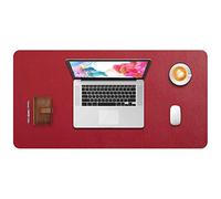 DOBAOJIA Desk Pad Large, Extended Mouse Mat, Large Mouse Pad XL, Desk Blotter, Laptop Mat, Writing Pad, Desk Mat for Office/Home, PU Leather Waterproof +Suede Non-Slip 31.5" X 15.7"(Wine Red)