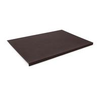 Desk Pad Made of Dark Brown Leather cm 70x50 - Resistant Steel Core with L-Shaped Forward Profile - Handmade Stitchings - Made in Italy