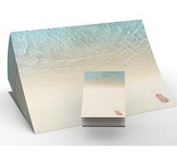 Desk pad made of paper DIN A2, design "Traumurlaub", 25 sheets, with extra calendar sheet 2025 and 2026, tear-off pad (with protective strip and A5 notepad)