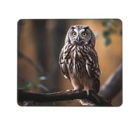 Desk Pad Owl Standing on The Tree Table Mat for Computer 10x12in
