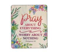 Desk Pad Pray About Everything Worry About Nothing Flower Mouse Pad Home