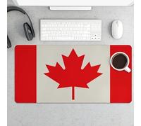 Desk Pad Protector 24x12 Inch Extended Retro Canada Flag Keyboard Mouse Mat Non-Slip Rubber Base Smooth Surface Laptop Mat Deskmat Computer Desktop Pads for Gaming Home Office