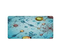 Desk Pad Protector Abstraction Biology Chemistry Desk Mat Office Mat Gaming Mouse Pad with Stitched Edges for PC Laptop Desk Home Office