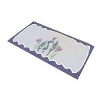 Desk Pad Protector with Beautiful Flower Pattern, Large PVC Desk Mat for Study Office Bedroom, Stylish Eye Protection Desk Pad for Writing Dressing Table (Purple Flower 60x100cm / 23.6x39.4in)