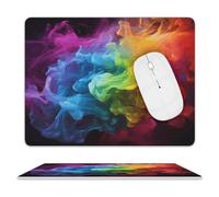 Desk Pad Rainbow Smoke Comfortable Mouse Pad Wear Resistant Mice Mat For Pc Desk Computer 25X30Cm