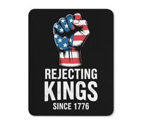 Desk Pad Rejecting Kings Since77American Flag Fist Comfortable Gaming Mousepad Stitched Edges Mouse Mat For Home Work Pc 25X30Cm