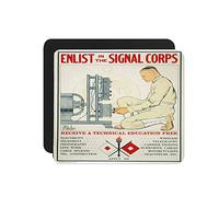 Desk Pad Signal Corps Vintage Poster Mouse Pad Home 25x30CM